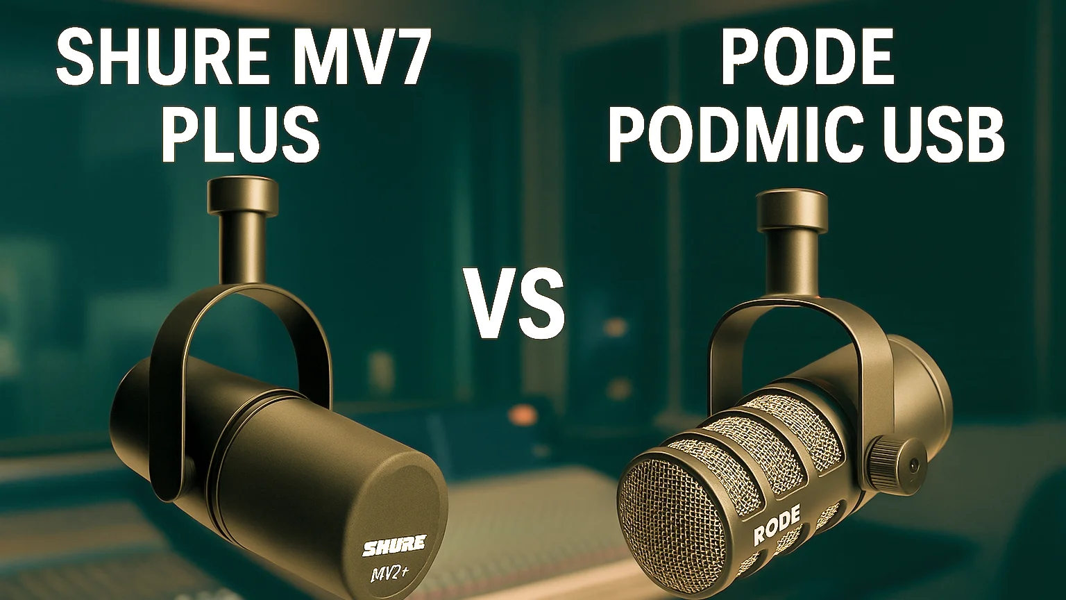 Shure MV7 Plus vs Rode PodMic USB